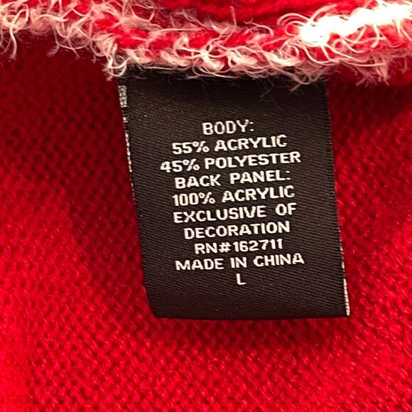 33 Degrees Peppermint Swirl Gingerbread Man Ugly Christmas Sweater Dress Size L - Picture 4 of 5